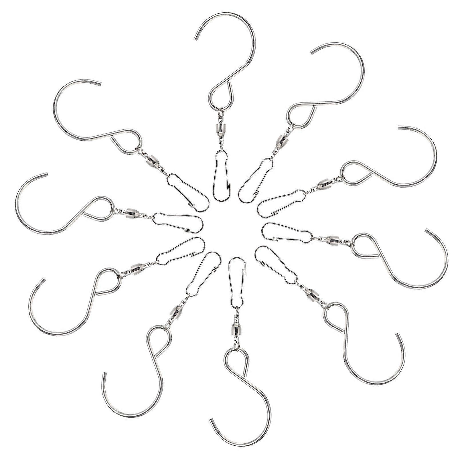 Rotating Hooks for Hanging 360 Degrees Rotation Stainless Steel for Wind Chimes 10Set