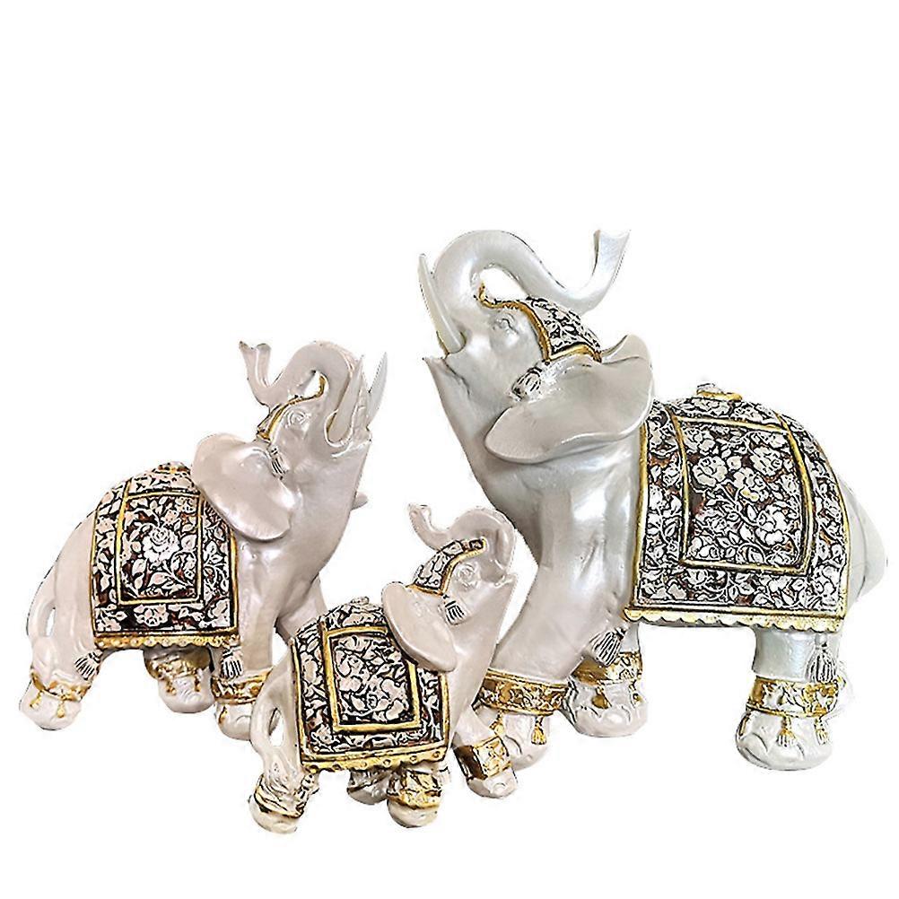 オフィスシェルフの装飾象樹脂クラフト愛らしい象のモデルホーム屋内オフィスデスクトップ6 x 4 x 7 cmプレゼント1セット
