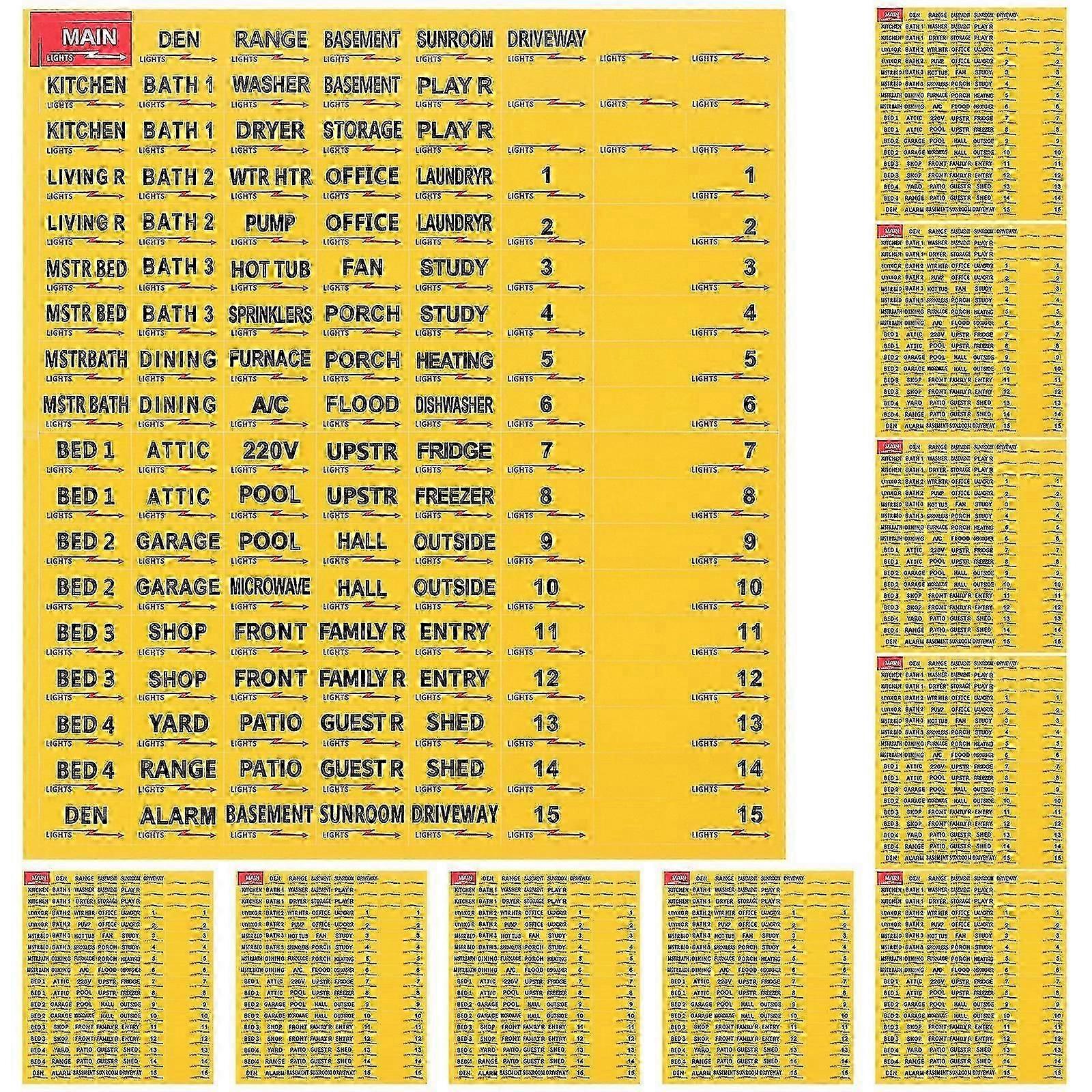 10 Sheets Breaker Box Labels Circuit Breaker Labels Circuit Breaker Decal Circuit Breaker Sticker for Box
