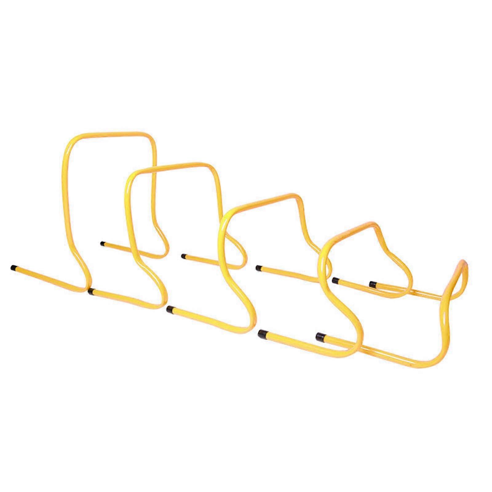 Agility Speed Training Hurdles for Athletes - 5 Pack Adjustable Football Hurdles, Durable Plastic, Yellow Color