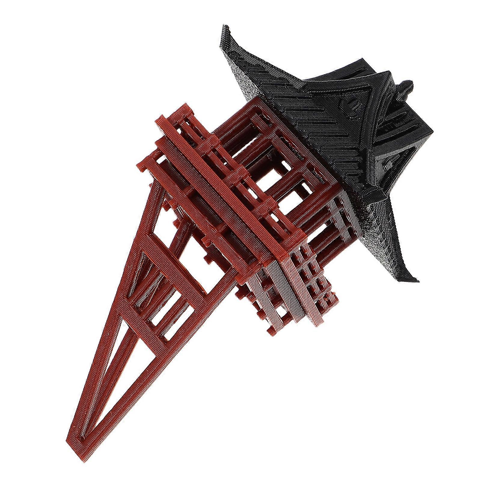Miniaturní čínský pavilon Model Tradiční design domu na stromě pro venkovní pohádkové zahrady, akvária a mikro krajiny