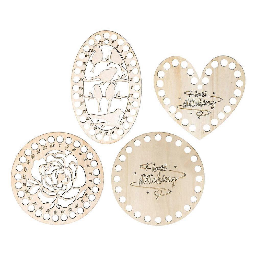 Sewing Thread Storage Plate For Embroidery Projects Prevent Lost Or Tangled Threads 4Pcs Beige