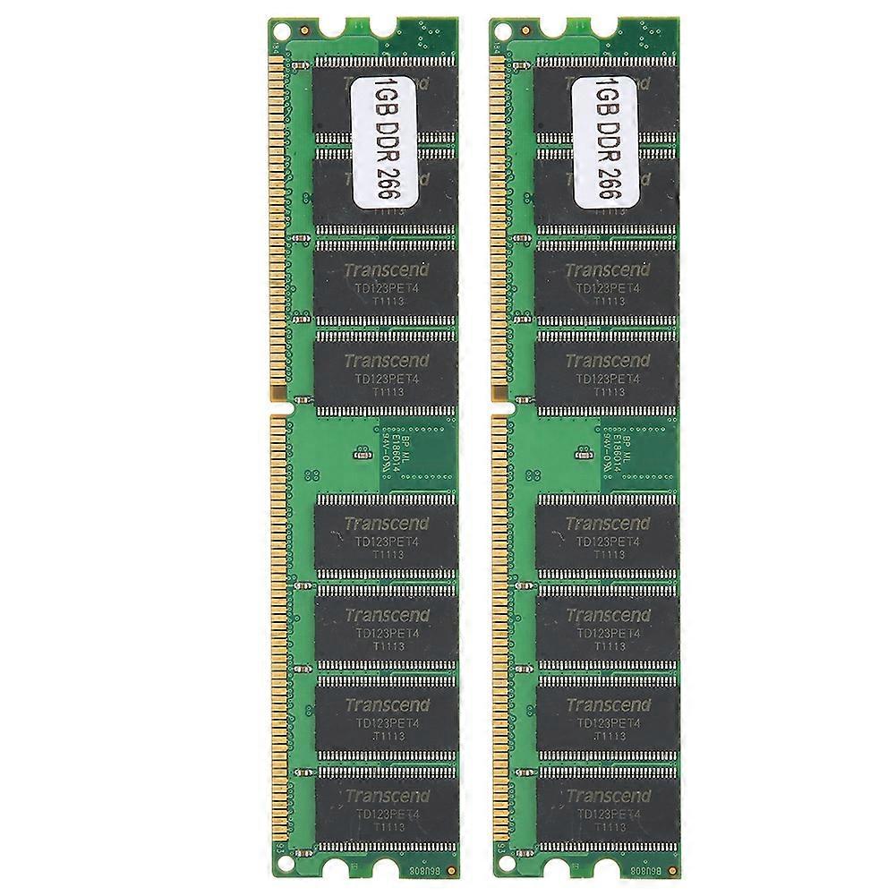 Lot de 2 module de mémoire double face 16 grains pour ordinateur de bureau AMD DDR 1 Go 226 PC2100