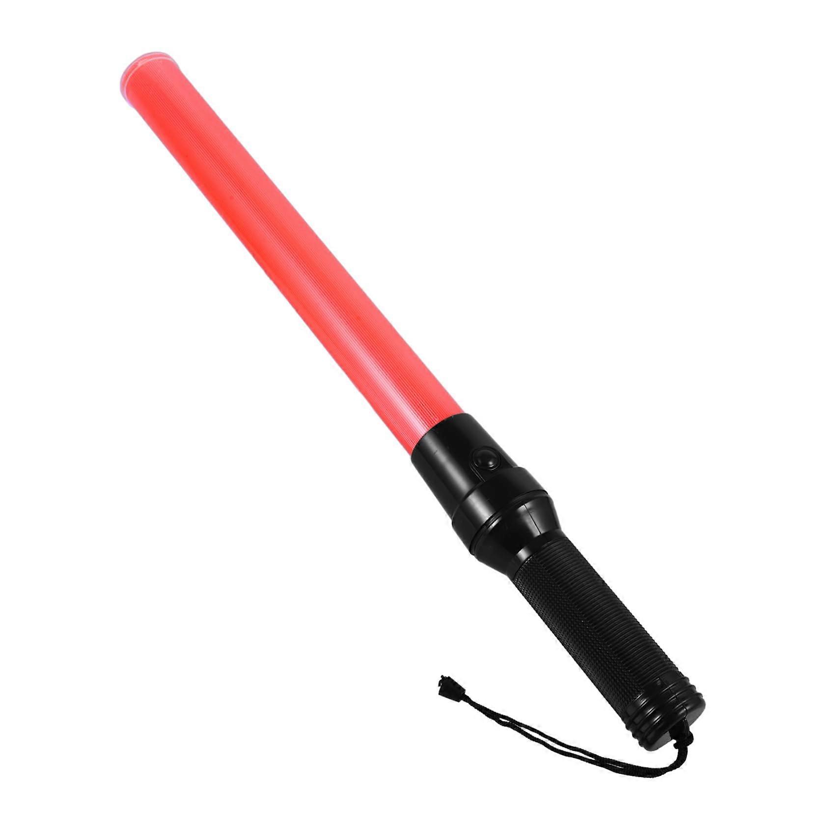 2 pieces LED traffic baton glowing signal baton with fluorescent material for emergency situations for traffic visibility