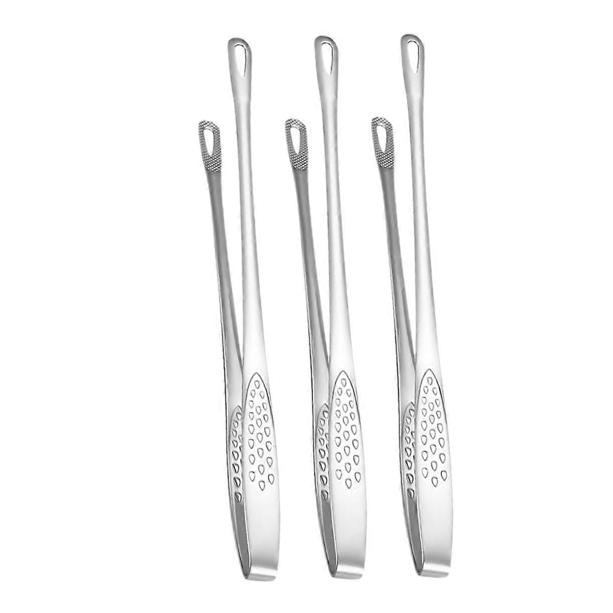 Stainless Steel Food Tongs Set of 3, Kitchen Cooking Tongs, Rust-Free 304 Stainless Steel, Ideal for Grilling and Serving
