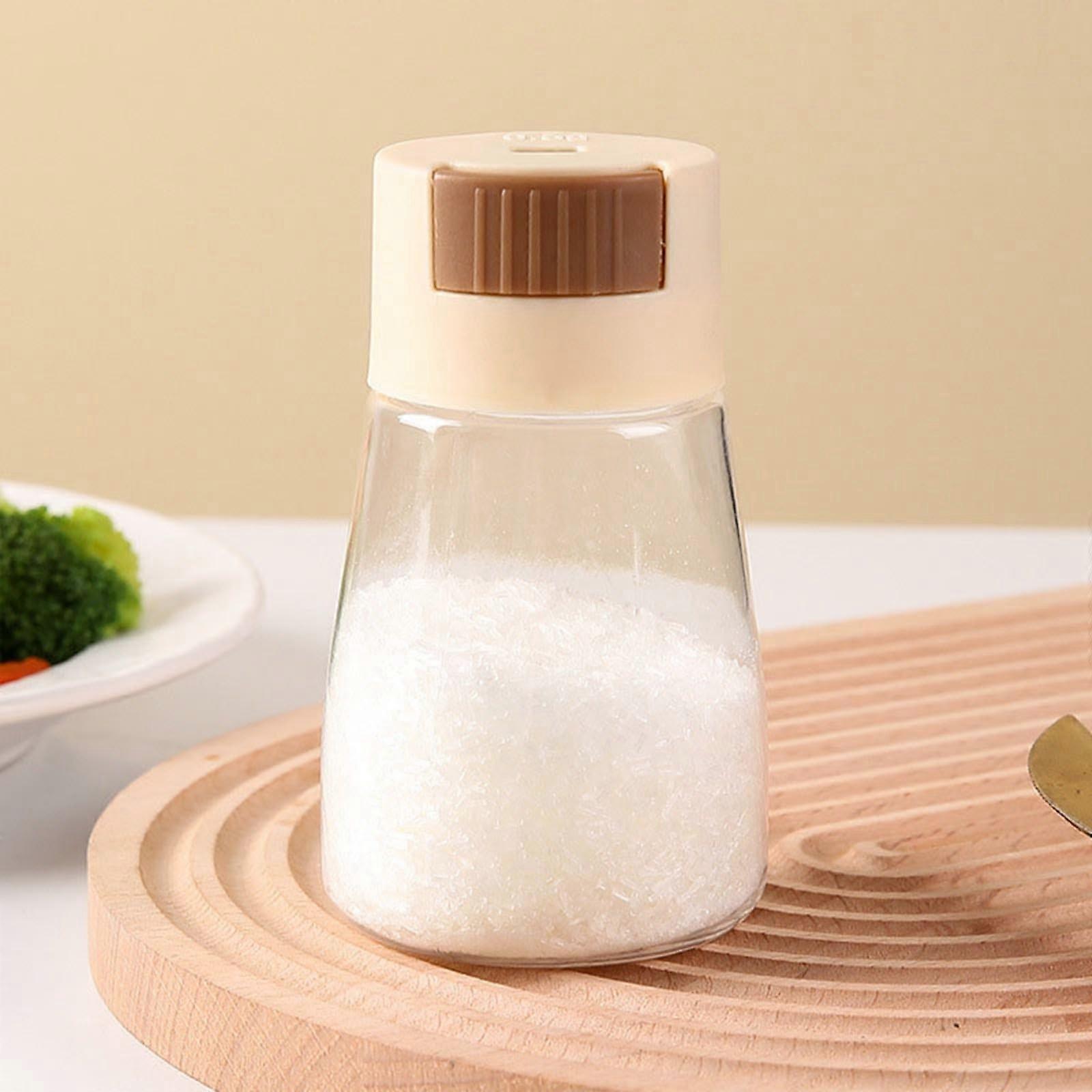 Large Volume Kitchen Style Drink Bottle with Measuring Control, Beige Spice Container, One Size