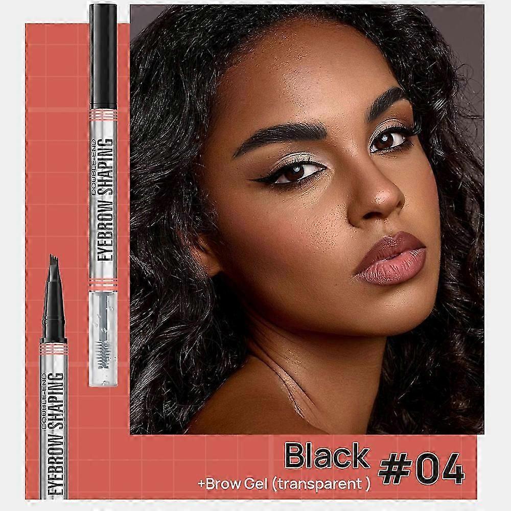 Eyebrow Pencil for Women with 4-Fork-Tip & Precise Brush-Tip,Last All-Day