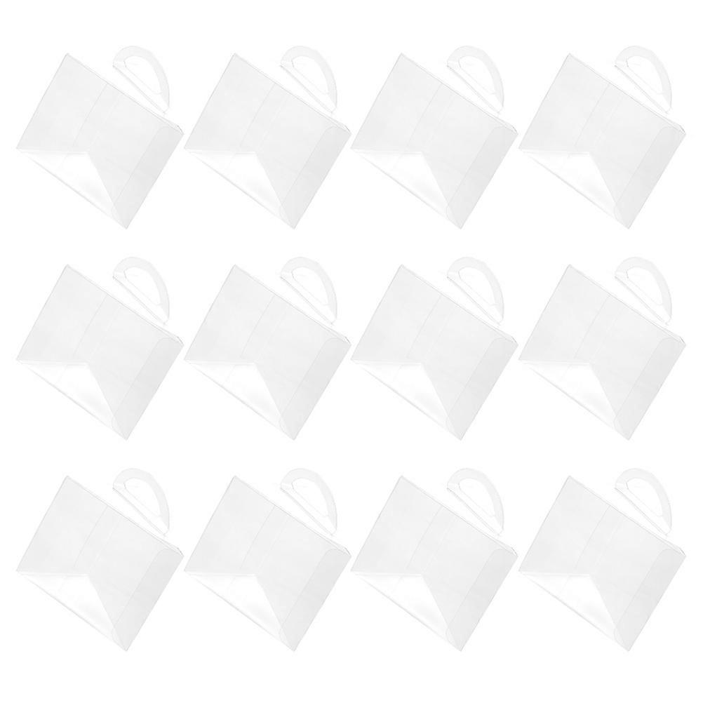 Handheld Triangle Cupcake Clear Box Home Users Food Storage 6 Inch Version 50Set