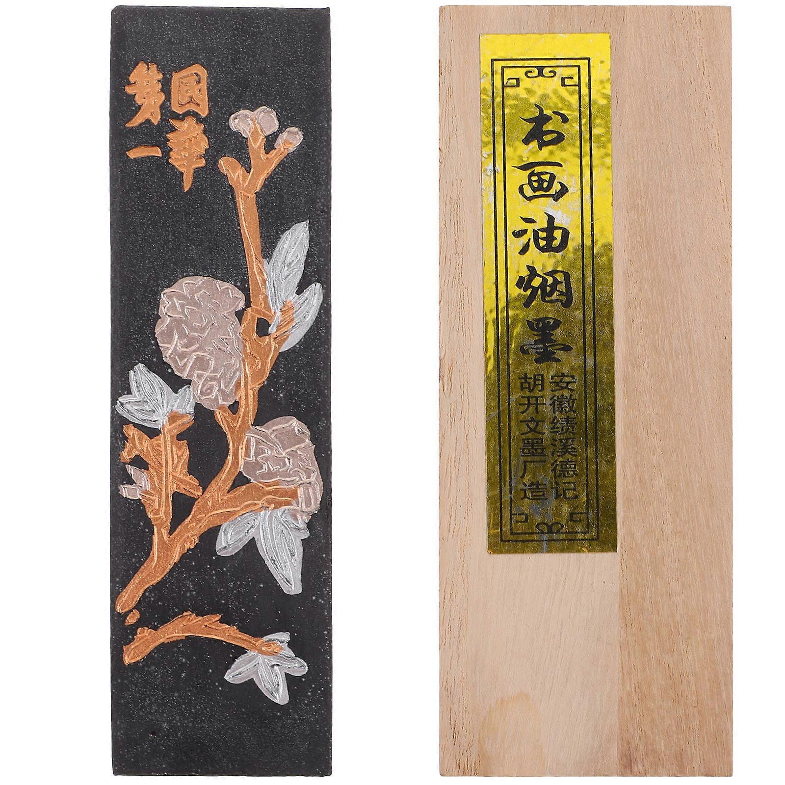 Chinese Calligraphy Ink Stick Set Traditional Ink Stick for Calligraphy Practice Drawing Supply 1 Set