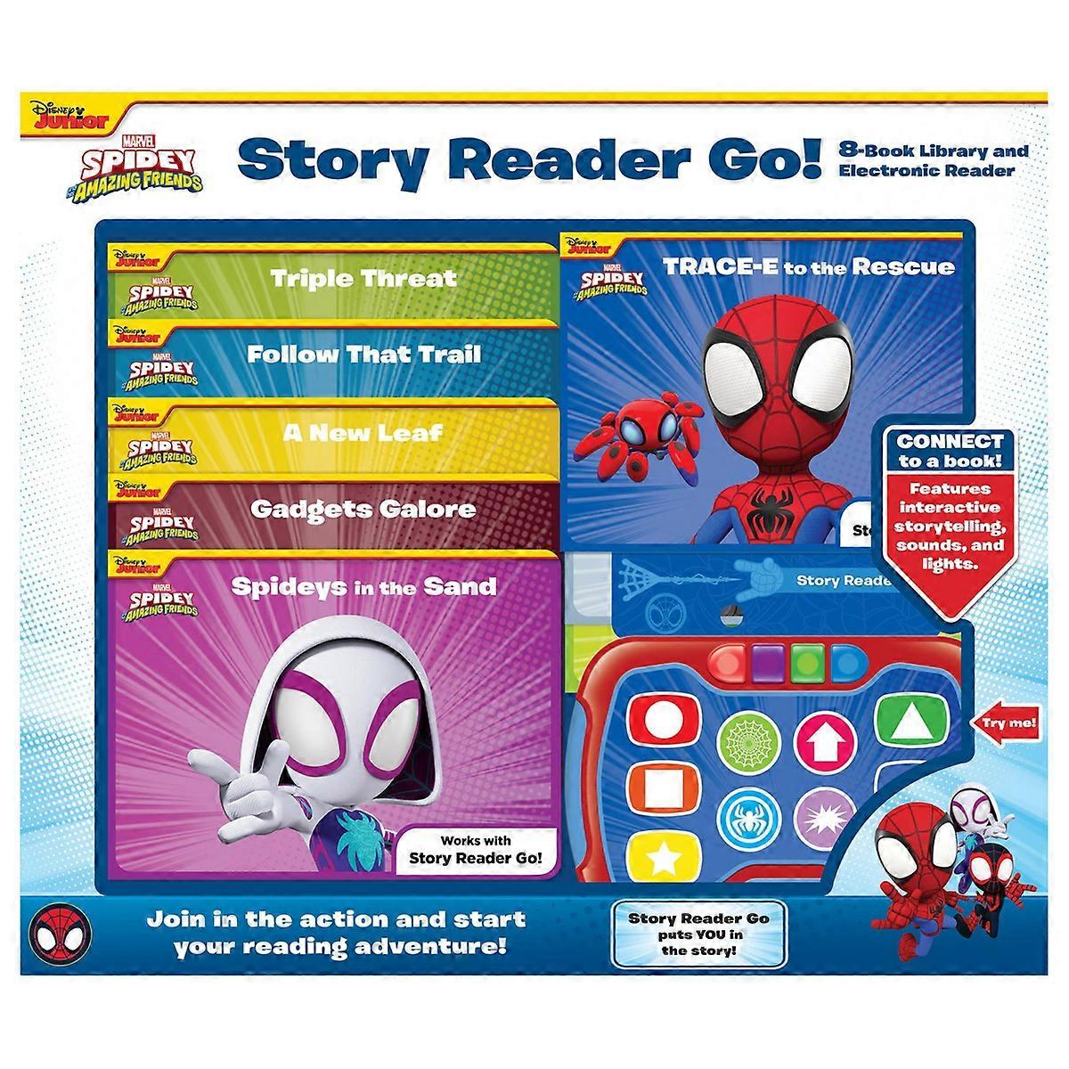 Spidey And His Amazing Friends: Story Reader Go! 8-book Library And Electronic Reader Sound Book Set