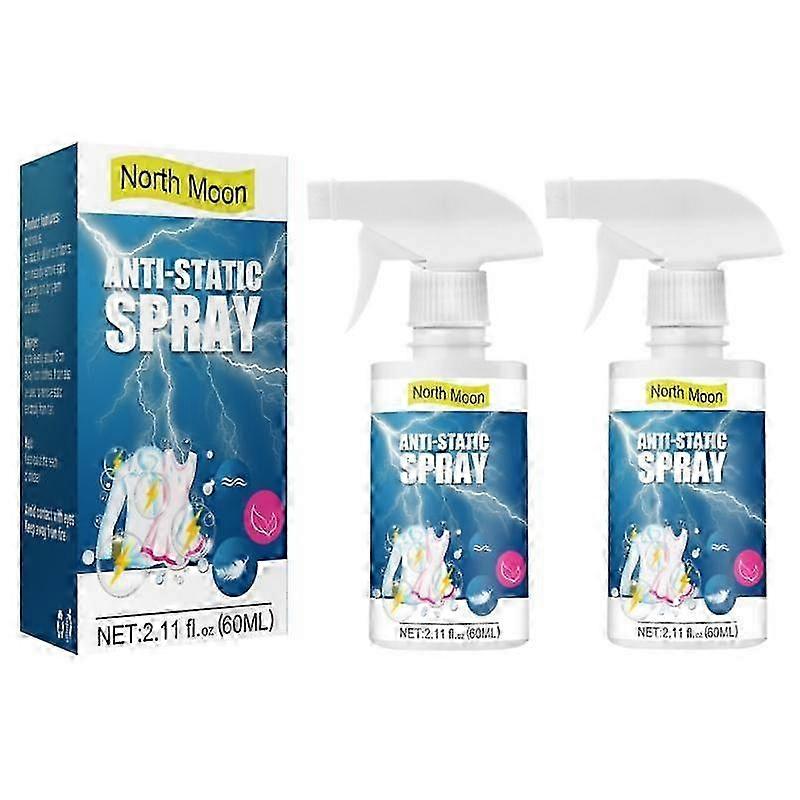 2x Static Spray For Hair Reduce Static Cling Odor Eliminator Static Reducer For Hair Sweater Pants D