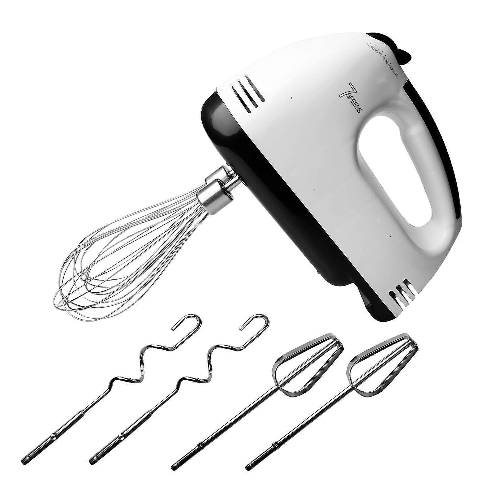 Electric Hand Mixer with 7 Speed Settings and 5 Stainless Steel Attachments, Quiet Motor, Perfect for Cake, Dough, and Butter