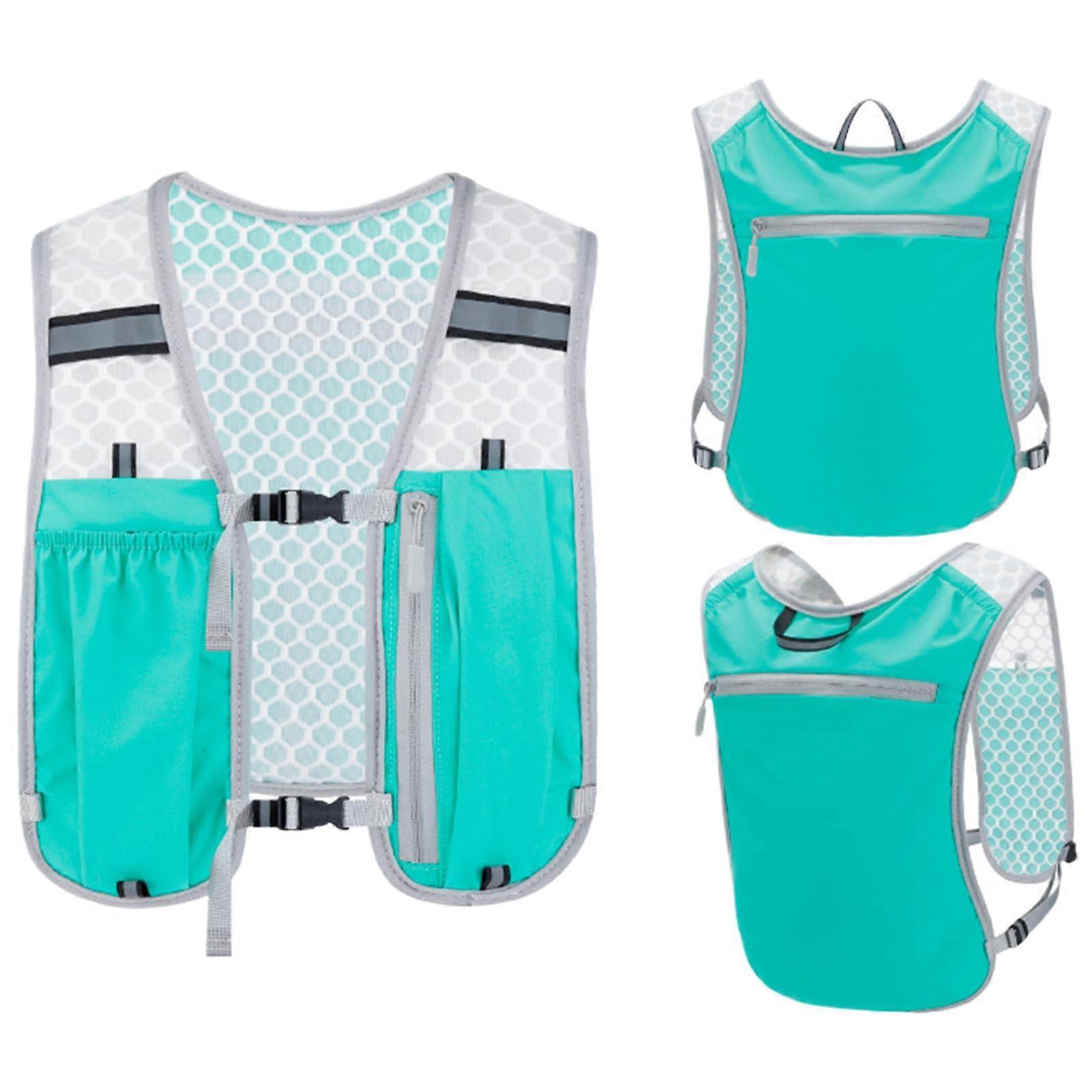 Women's Hydration Running Vest, Breathable Marathon Vest with Pockets, Lightweight  Sky Blue