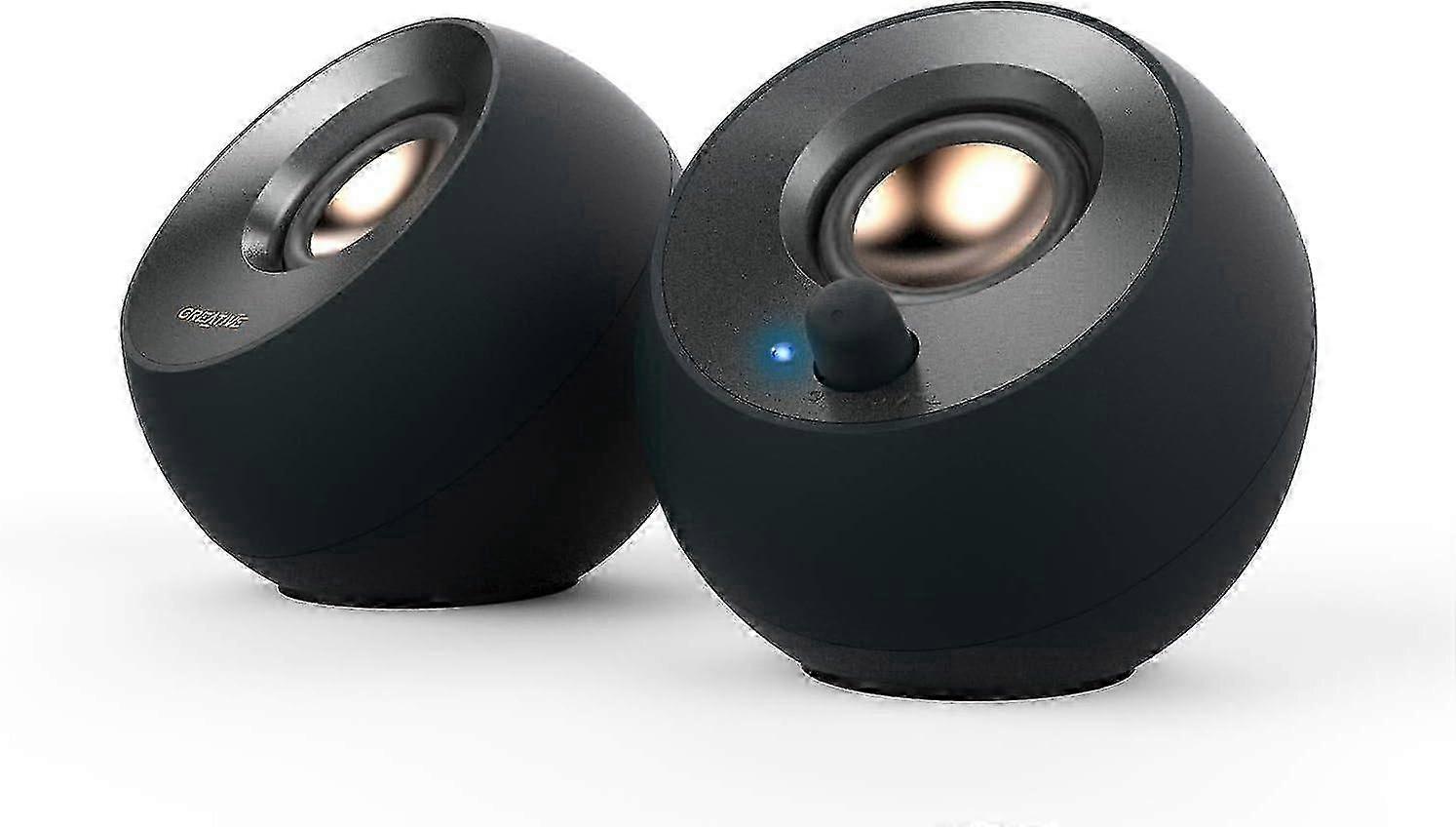 Pebble V2 - Altoparlanti desktop minimalisti alimentati da 20 Usb-c Potenza Aux-In Fino A 8W Rms per computer e laptop Adattatore di tipo A incluso ed ex