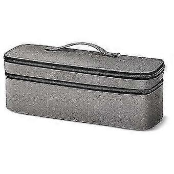 Doppellagiger All-In-One-Haartrockner-Organizer Lockenstab-Organizer-Tasche - Grau