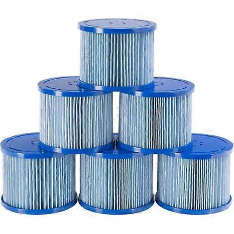 Schwimmbadfilter 6X Filterpatronen Spa Whirlpools Antimikrobieller Filter Blau
