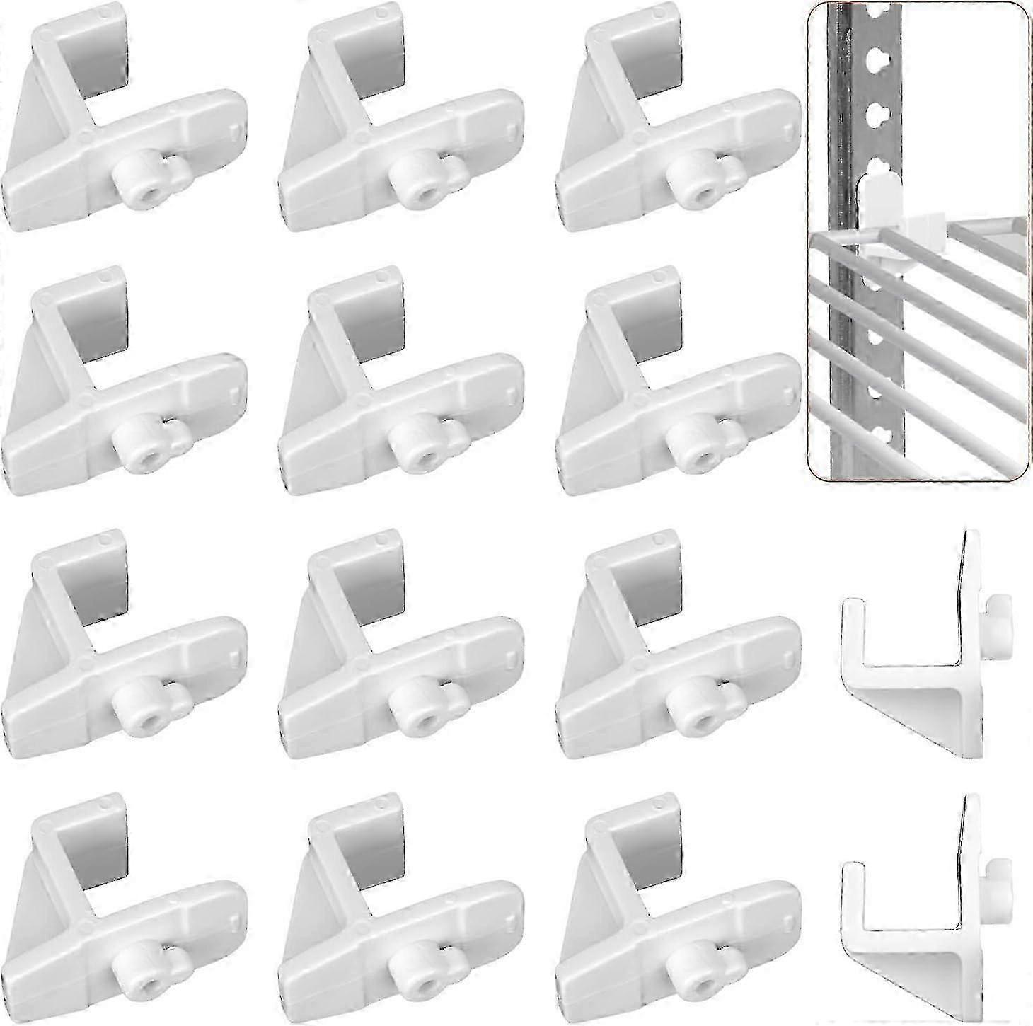 14 Pack of Durable Plastic Freezer Shelf Clips for Refrigerator Cooler Support
