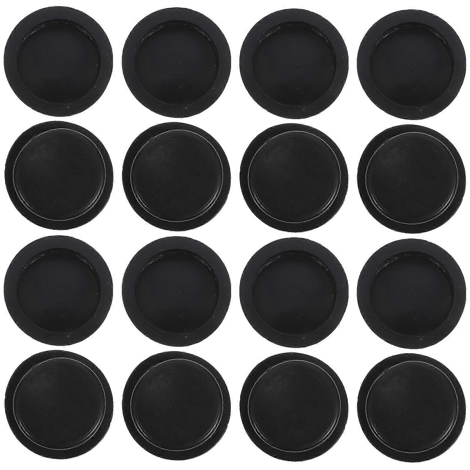 Plastic Stopper Replacement Plug Saving Box Plugs Piggy Bank Bottom Sealing For Various Occasions Black Circular 50Set