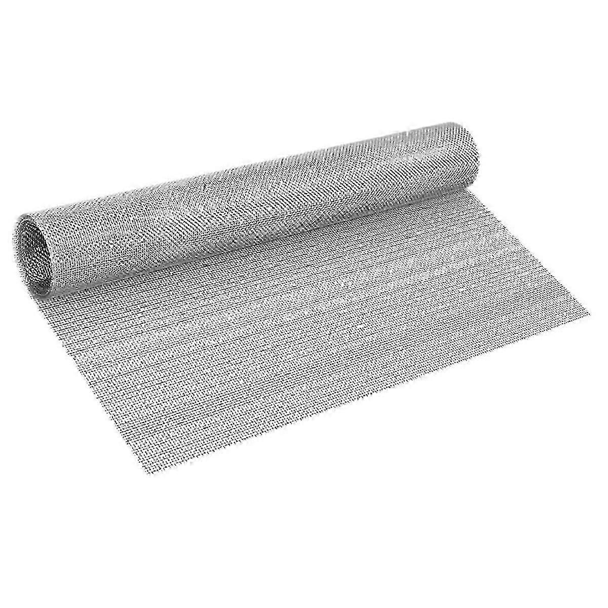304 Stainless Steel Mesh Sheet, 20 Mesh Woven Wire Mesh Gap-Blocker, Metal Filter Fine Screen
