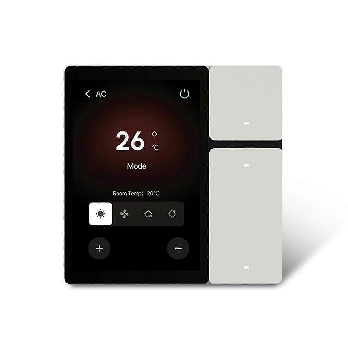Smart Touch Screen 3.5 Inch WiFi Panel Scene Switch Central Controller with IR Remote Control White