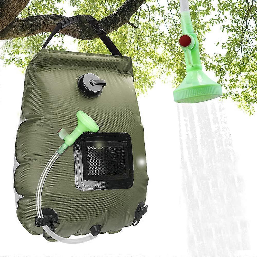 Solar Shower Bag, 20L Camping Shower with Temperature Travel Shower