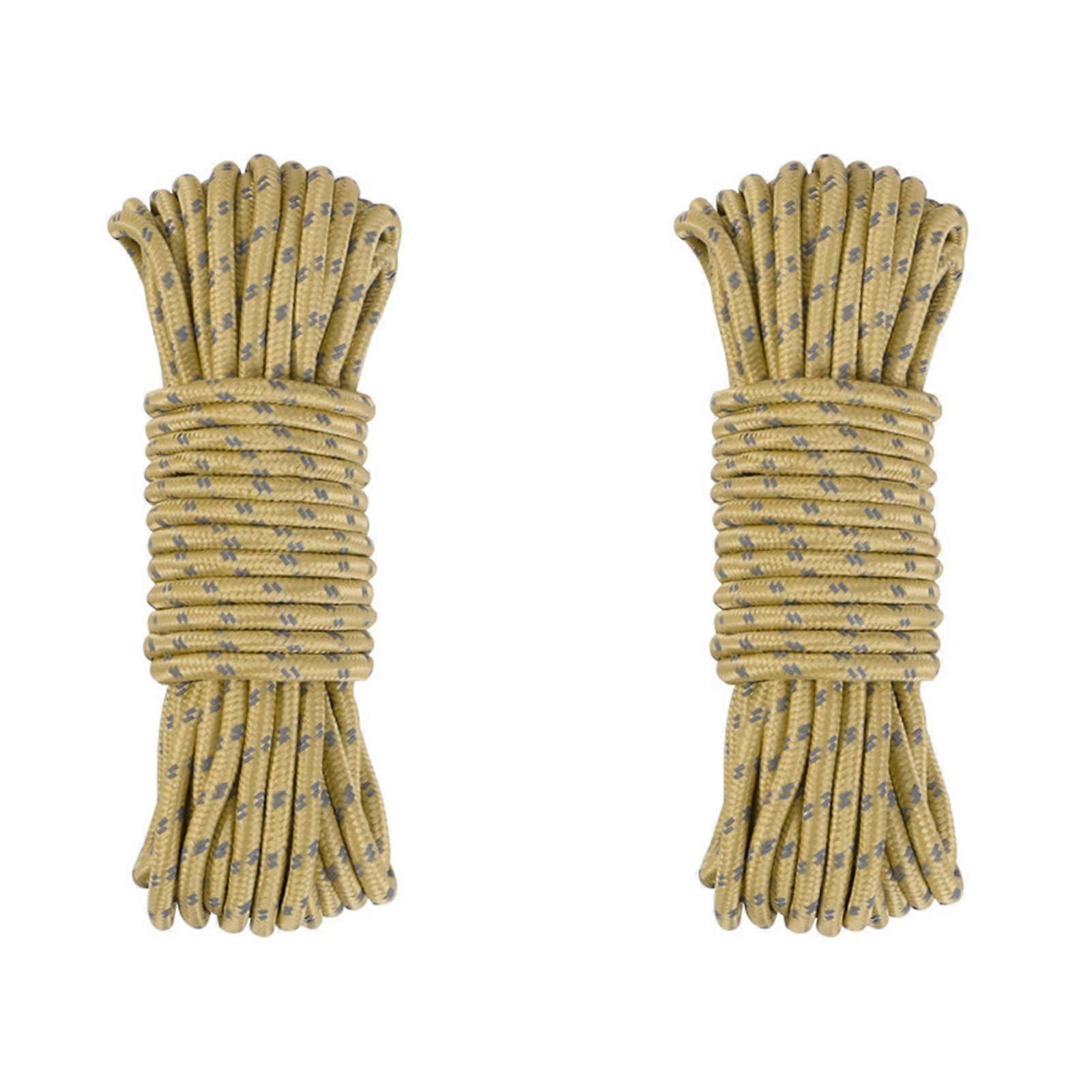 32-Foot Reflective Guy Lines for Outdoor Camping, Hiking, and Tarps - Lightweight Nylon Tent Stakes and Guide Cords