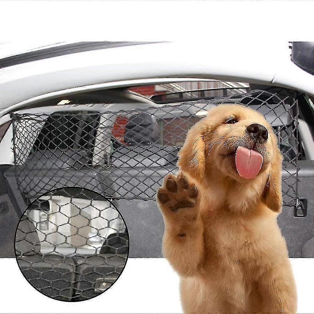 Universal Trunk Divider Suitable for Dogs, Protective Grid in Black Color for Secure Pet Transportation