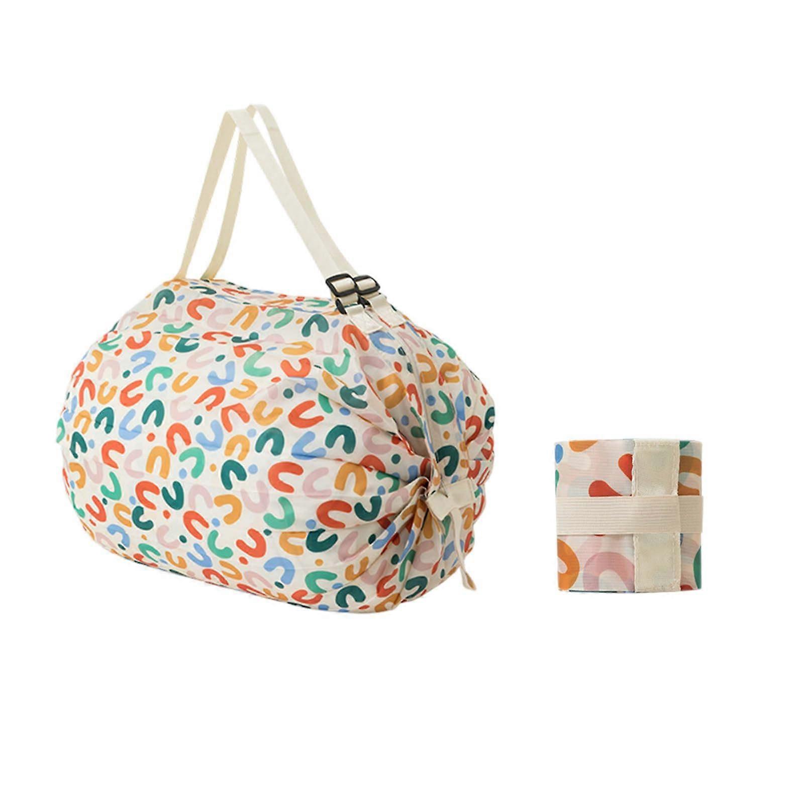 Foldable Travel Bag Women's Casual Tote with Drawstring, Multifunctional Handbag