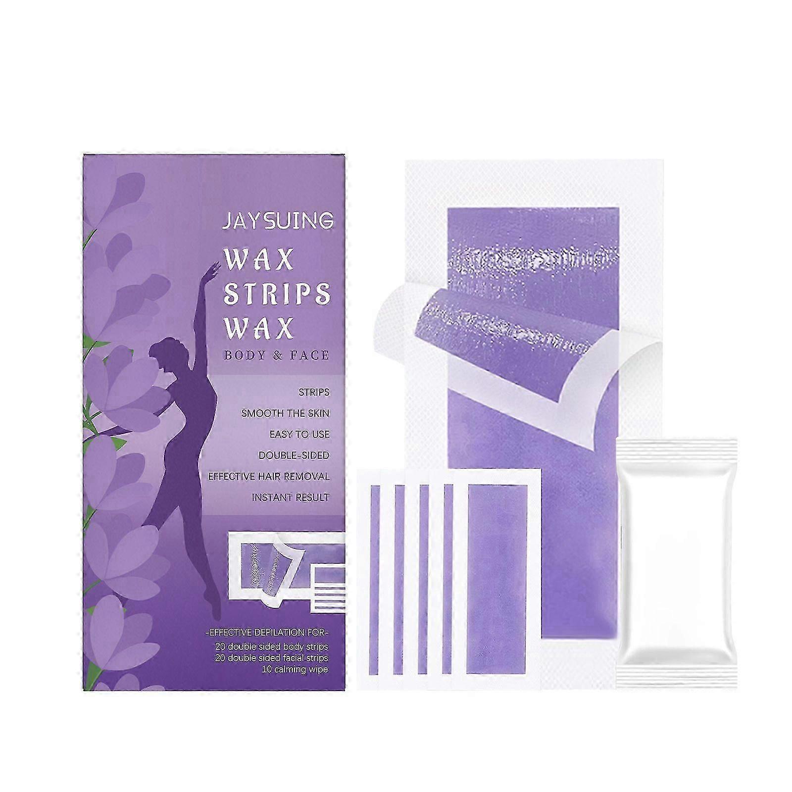 Face & Body Wax Strips, Gentle Moisturizing, Refreshing, Non-irritating, Cleansing, Smooth and Clean Skin
