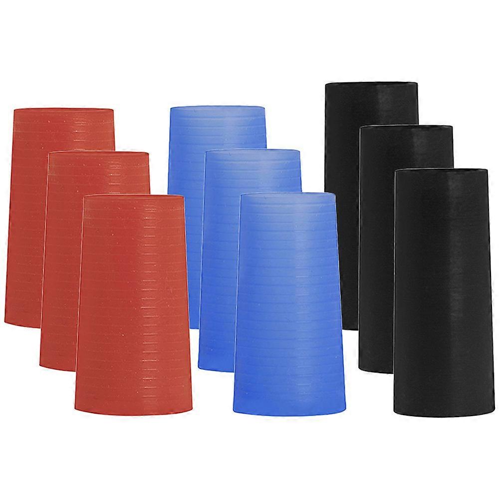 Silicone Curved Neck Sax Covers for Musical Instruments Supplies Black 9Pcs