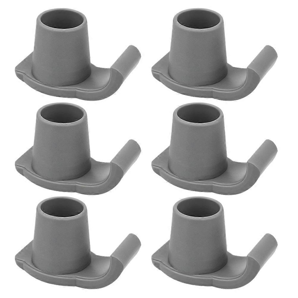 Universal Accessories Nonstick Crutch Tips Indoor Use Grey 6Pcs
