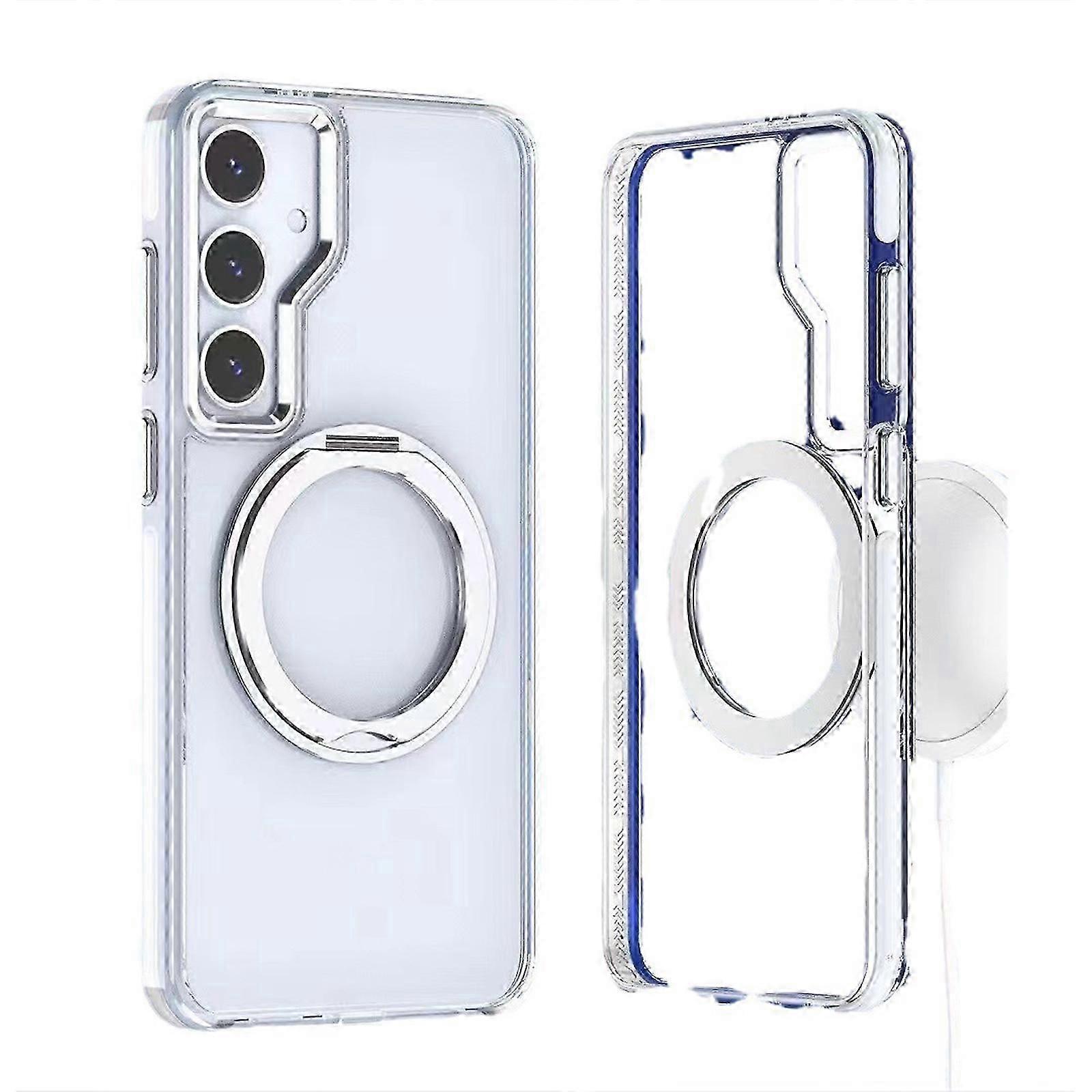 Magnetic for S24 Ultra Case with Invisible Stand, Compatible with MagSafe Shockproof Not Yellowing Clear Slim Soft Case