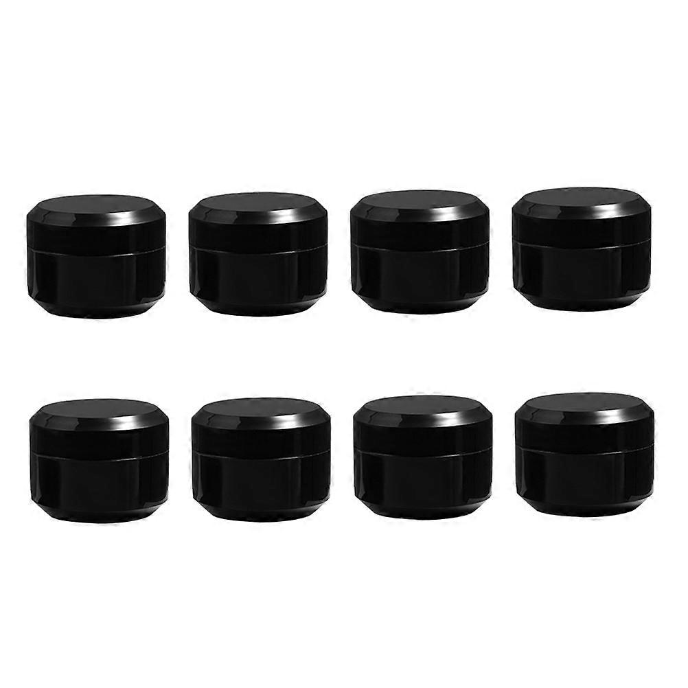 Travel Size Cream Containers Empty Jars With Lids Round Flat Bottom Simple Style 8Pcs