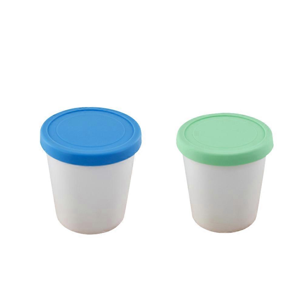 Silicone Lid Ice Cream Container Reusable Sealing Freezer Storage Household Users 2Pcs