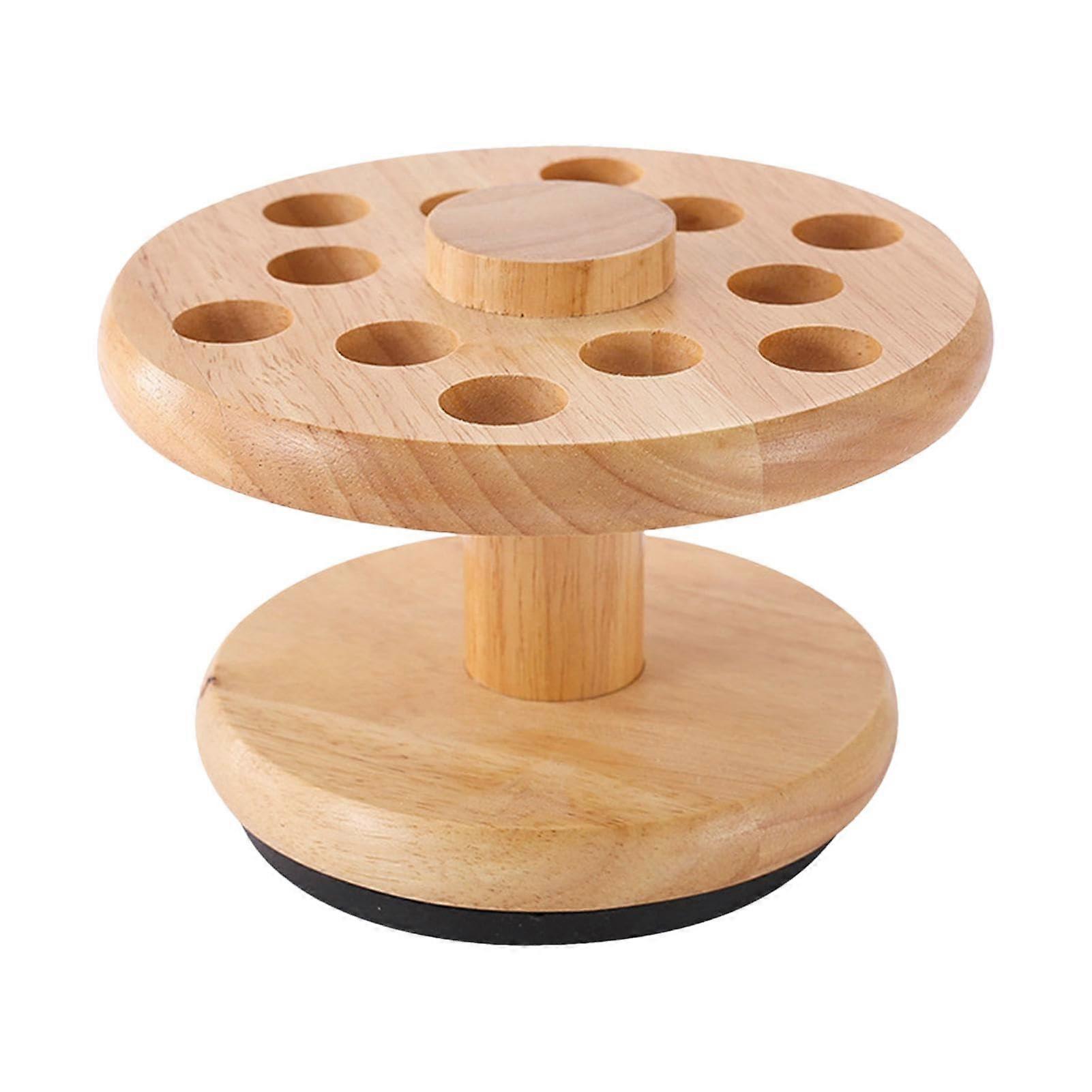 Salon Scissors Holder - Rotating 12-Hole Scissor Storage Box, Round Hairdressing Tool Stand for Stylish Salons