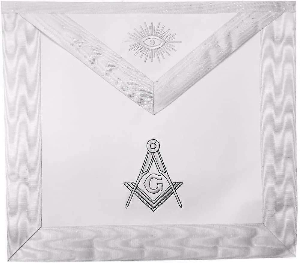 Masonic Blue Lodge Machine Embroidery Apron With Square Compass With G