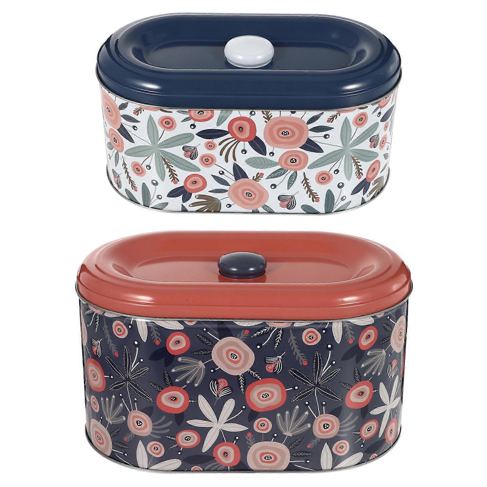 Rectangular Metal Tin Box Creative Storage Box For Banquet present Packaging Simple And Generous Design 25X15X14.5CM 2Pcs