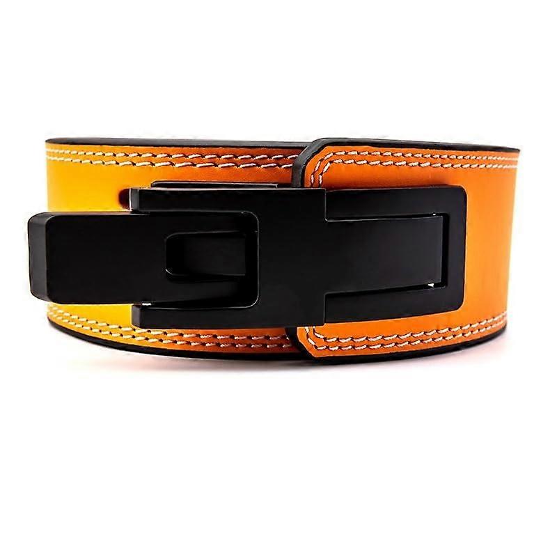 Leather Weight Lifting Belt Padded Back Support for Weightlifting Deadlift Training
