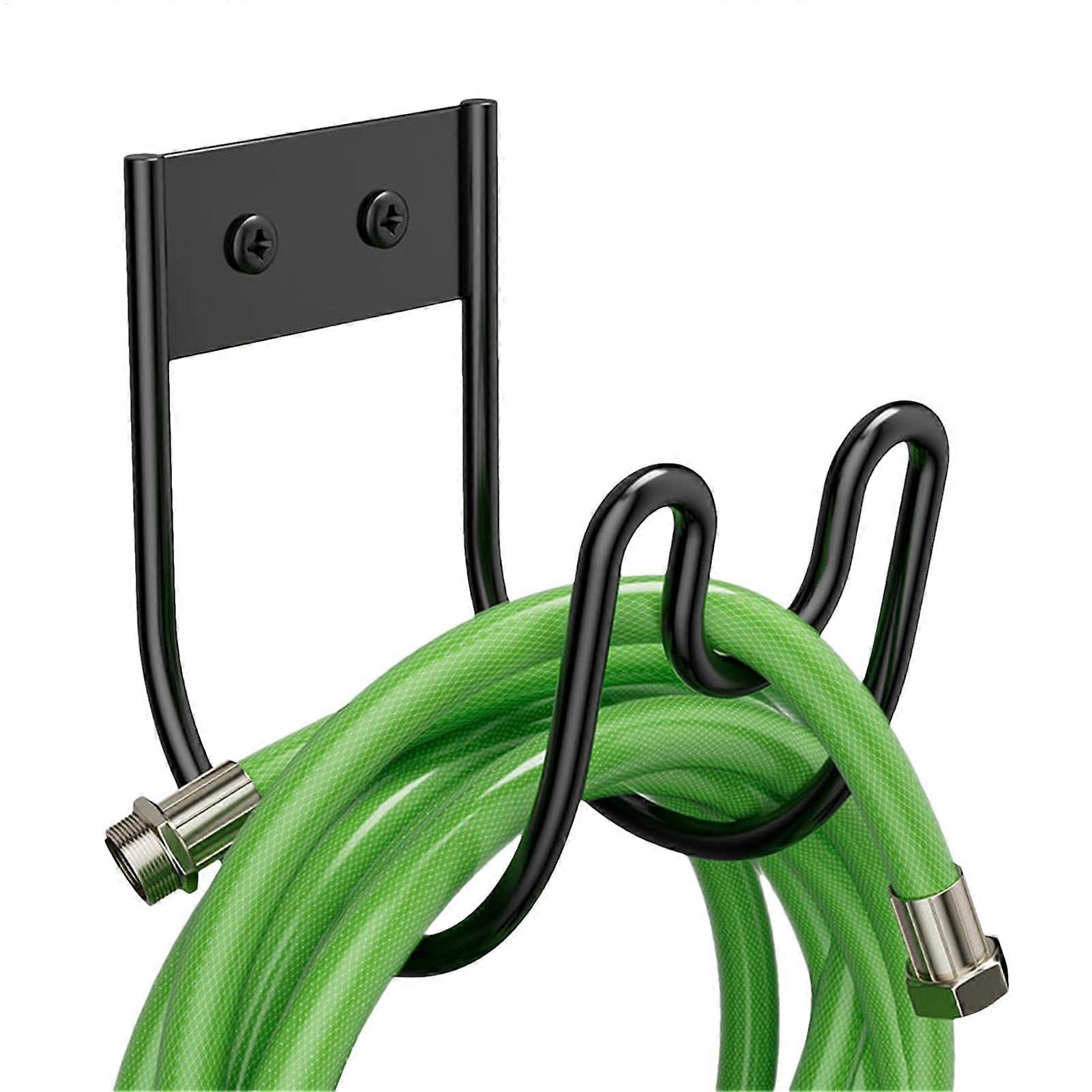 Wallmounted hose holder, sturdy stand for garden hoses