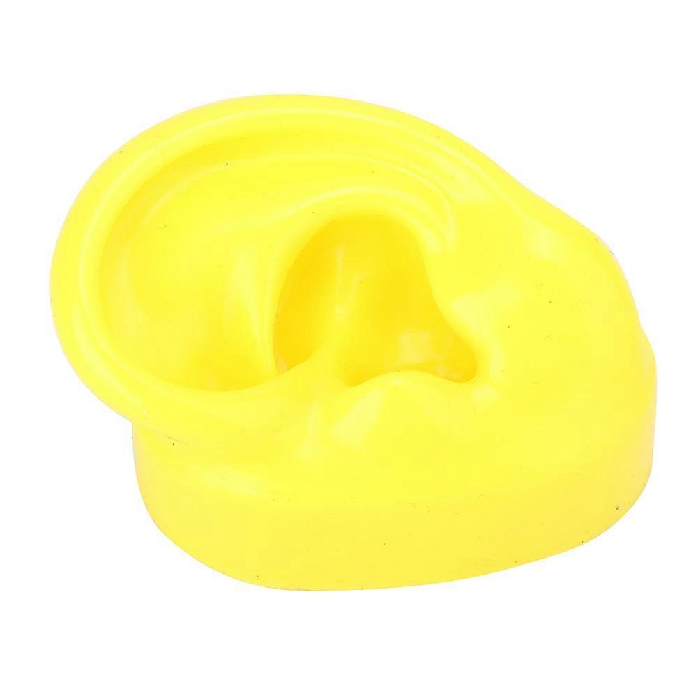 Soft Silicone Simulation Left Human Ear Model Ear Display Teaching Aid Model Yellow