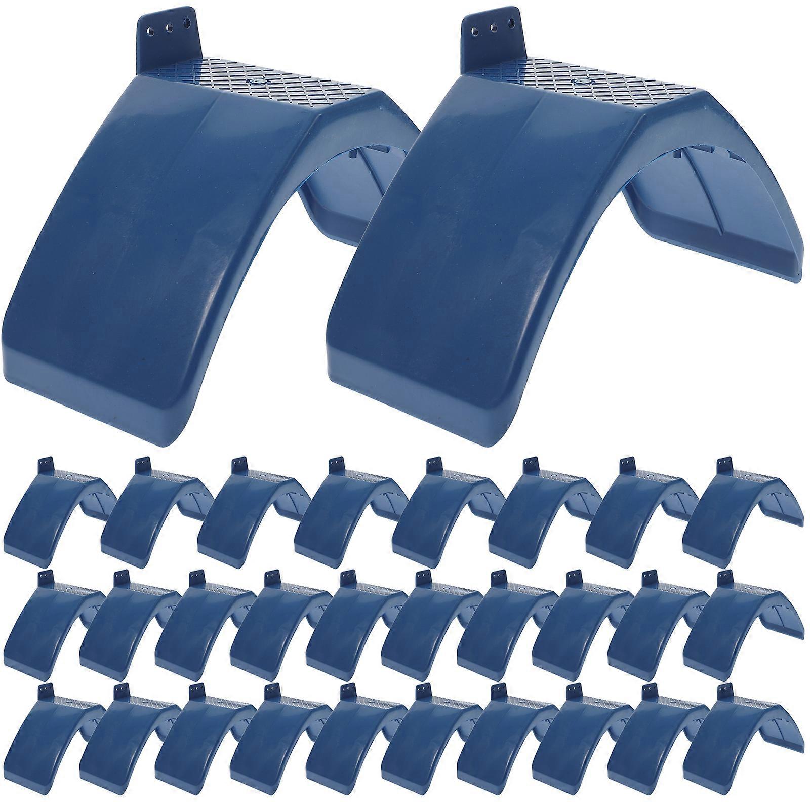 Dove Roost Plastic Bird Stand Birds Rest Frame Screw Positioning Hole 20X12CM Blue 30Pcs