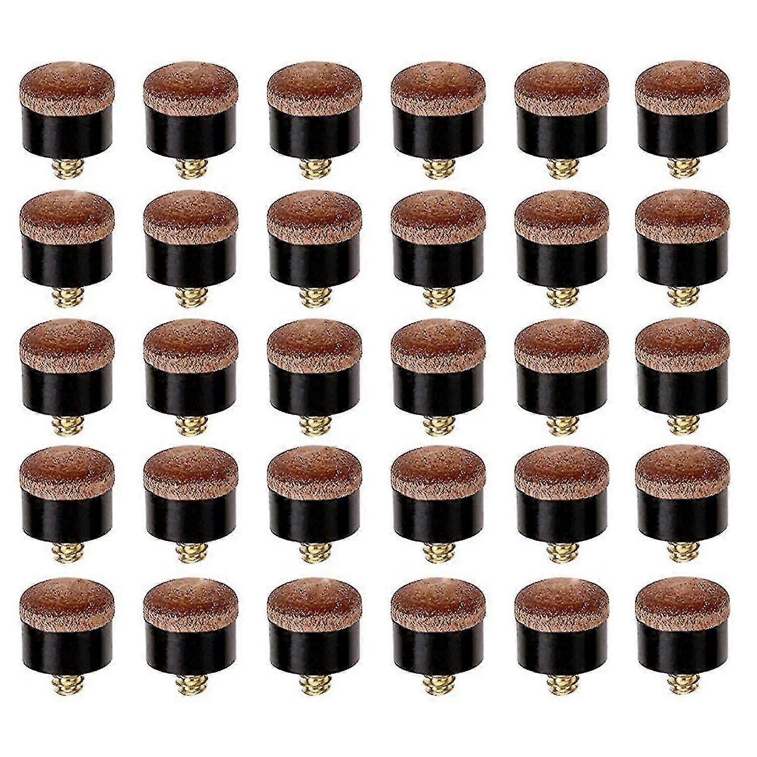 30 Pcs Billard Pool Cue Stick Visser Embouts 12mm Remplacement Billard Cue Conseils pour Pool Cues et Snooker
