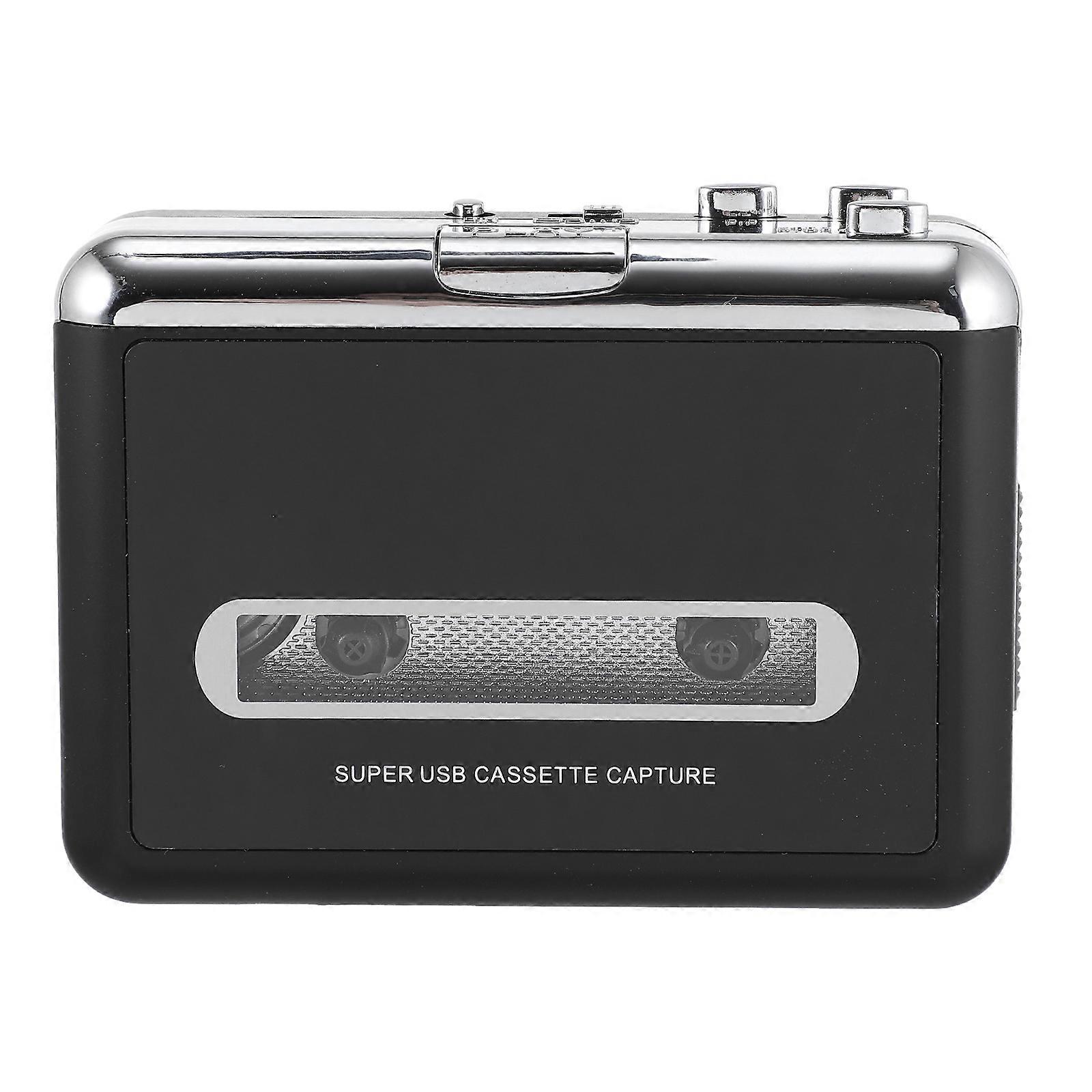 USB Cassette Player with Detachable Speaker for Tape to Digital Conversion – Compact, Portable Design for Music Enthusiasts