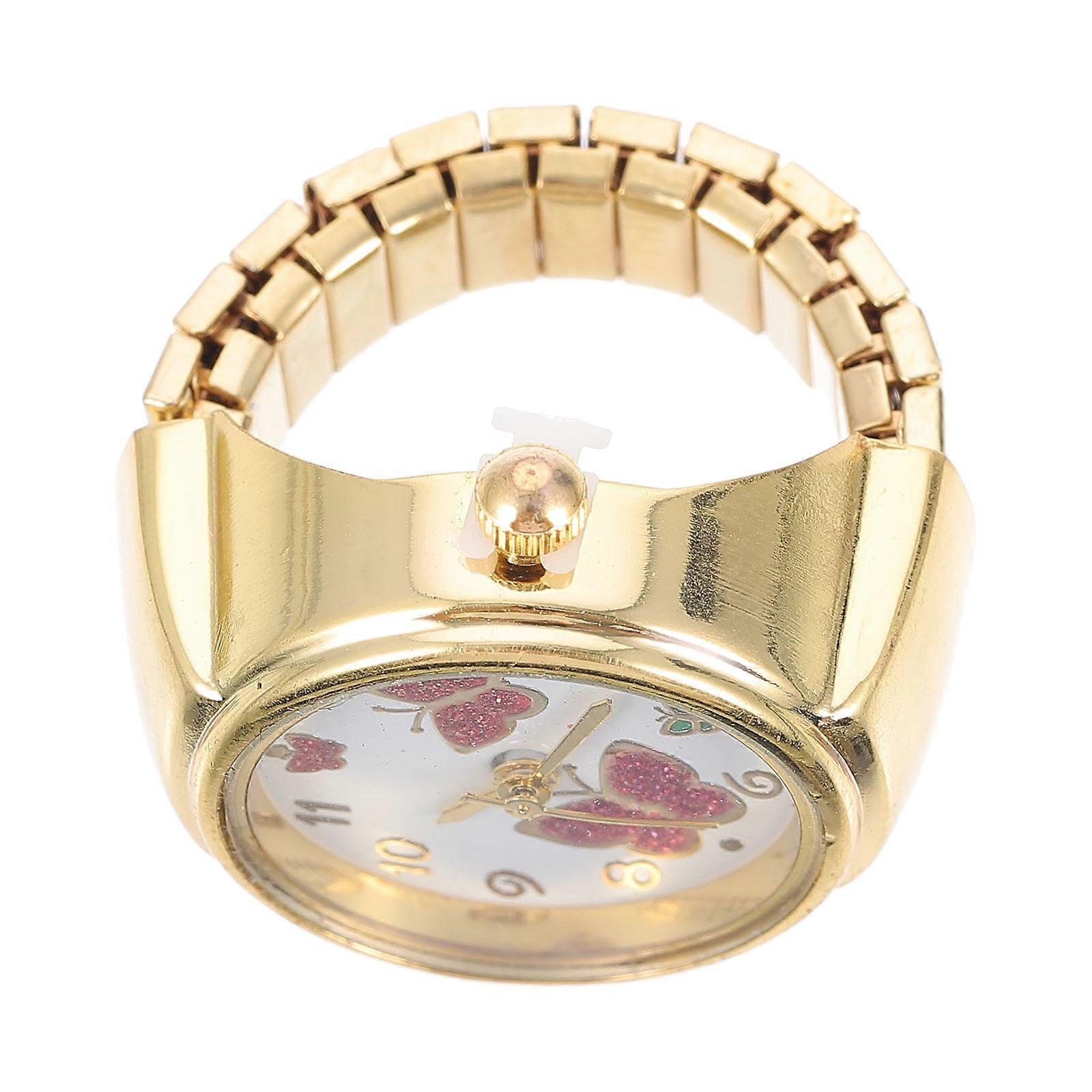 Elegant Ring Watch with Glossy – Fashionable Jewelry Timepiece for Men and Women, Easy to Read Numbers for Any Occasion