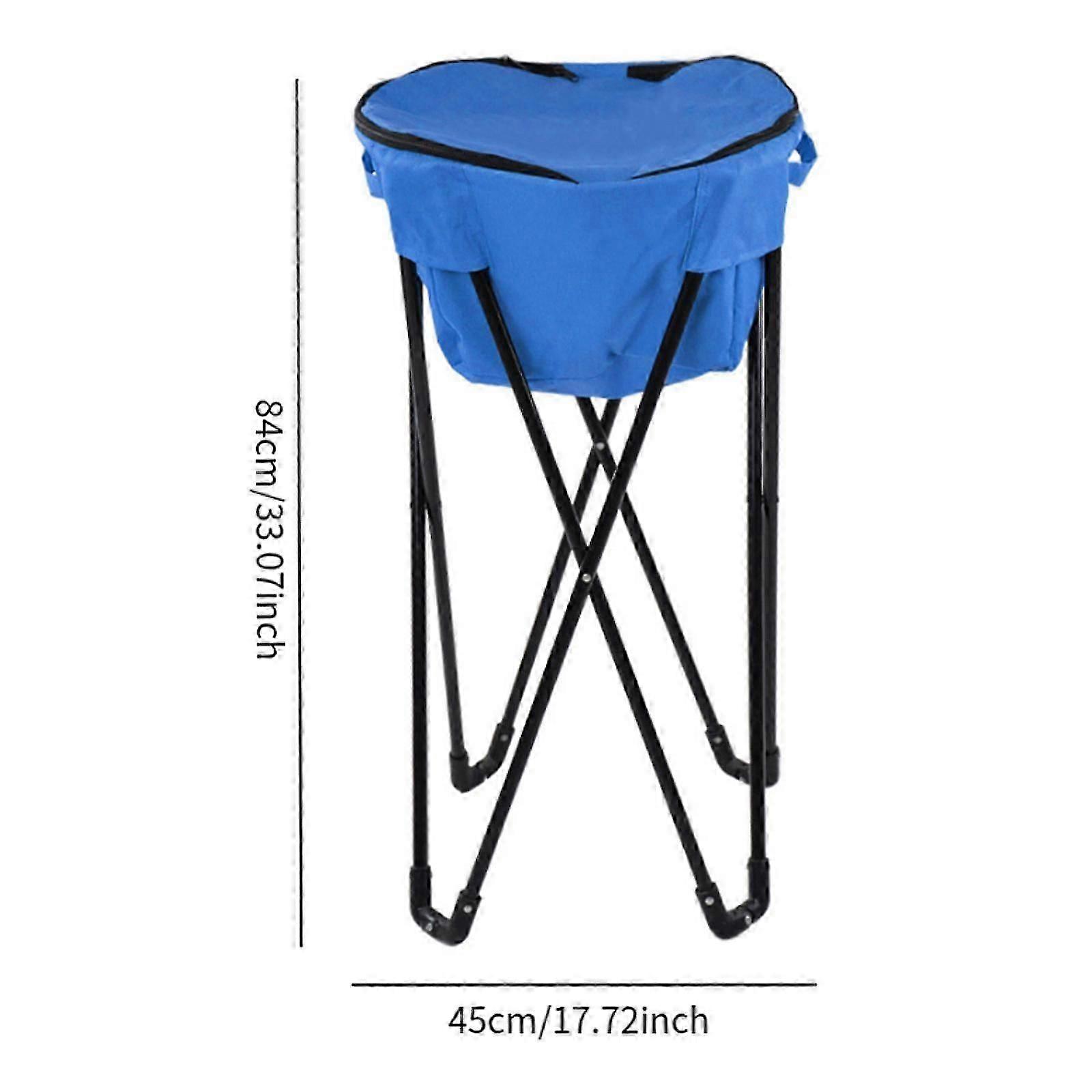 Camping Water Bucket with Stand Leakproof Detachable Standing Ice Cooler Bag red