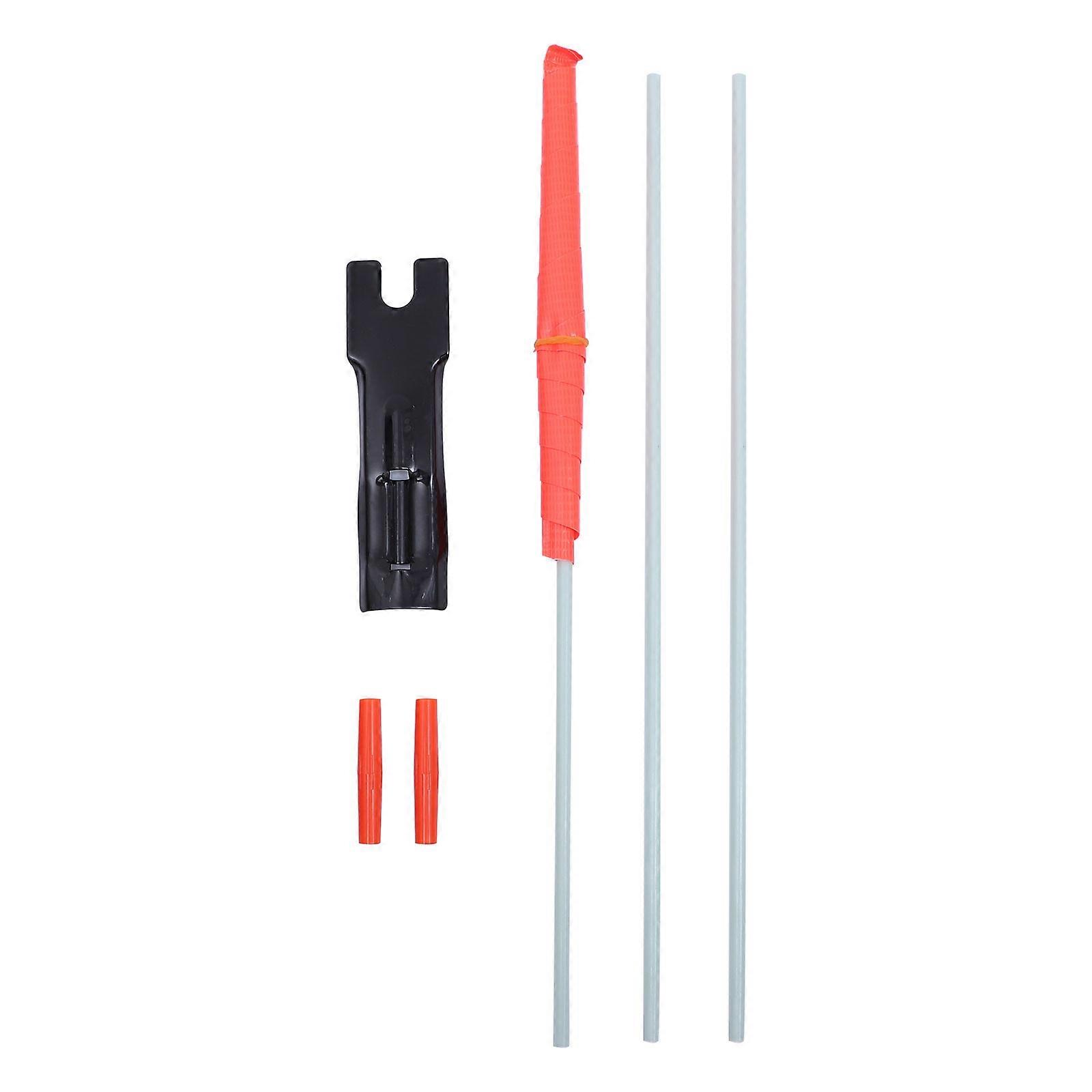 Bike Tail Flag Set Orange Easy Installation ABS Plastic 1Set