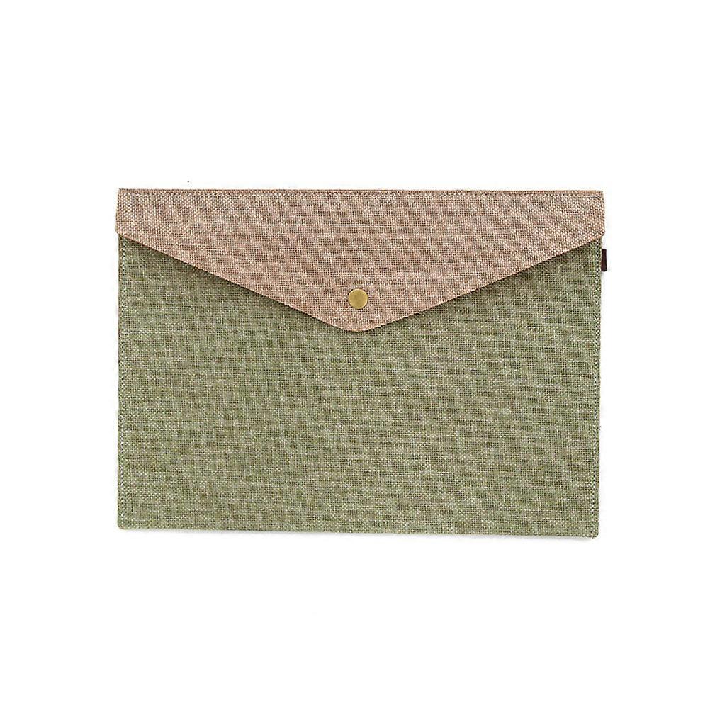 Envelope File Folder Expanding Document Organizer Holder Briefcases Document Bag Paper File Folders 33 x 23CM (Army Green)