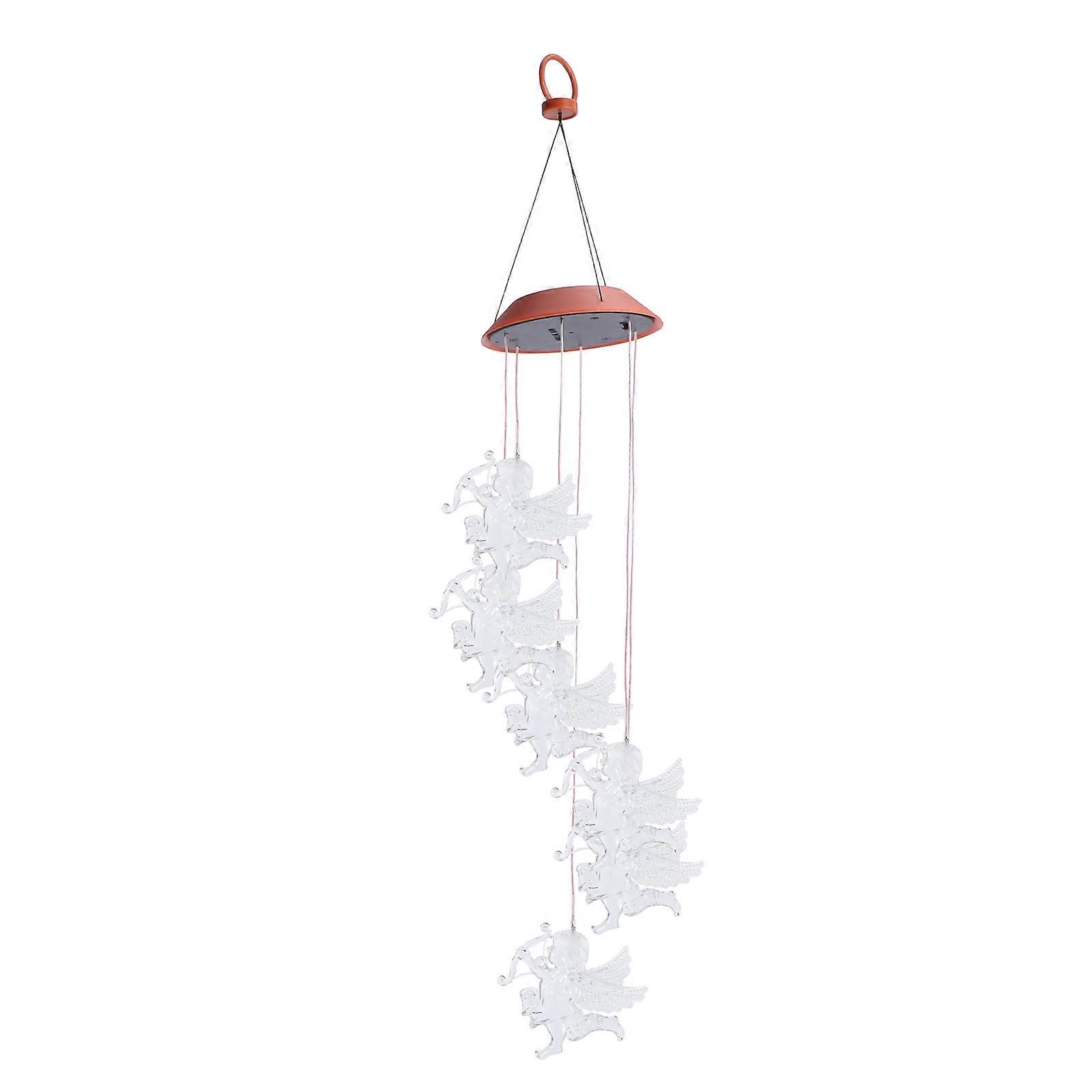 Solar Wind Chimes with Color Changing LED Lights for Garden Decoration and Illumination .5 Inches