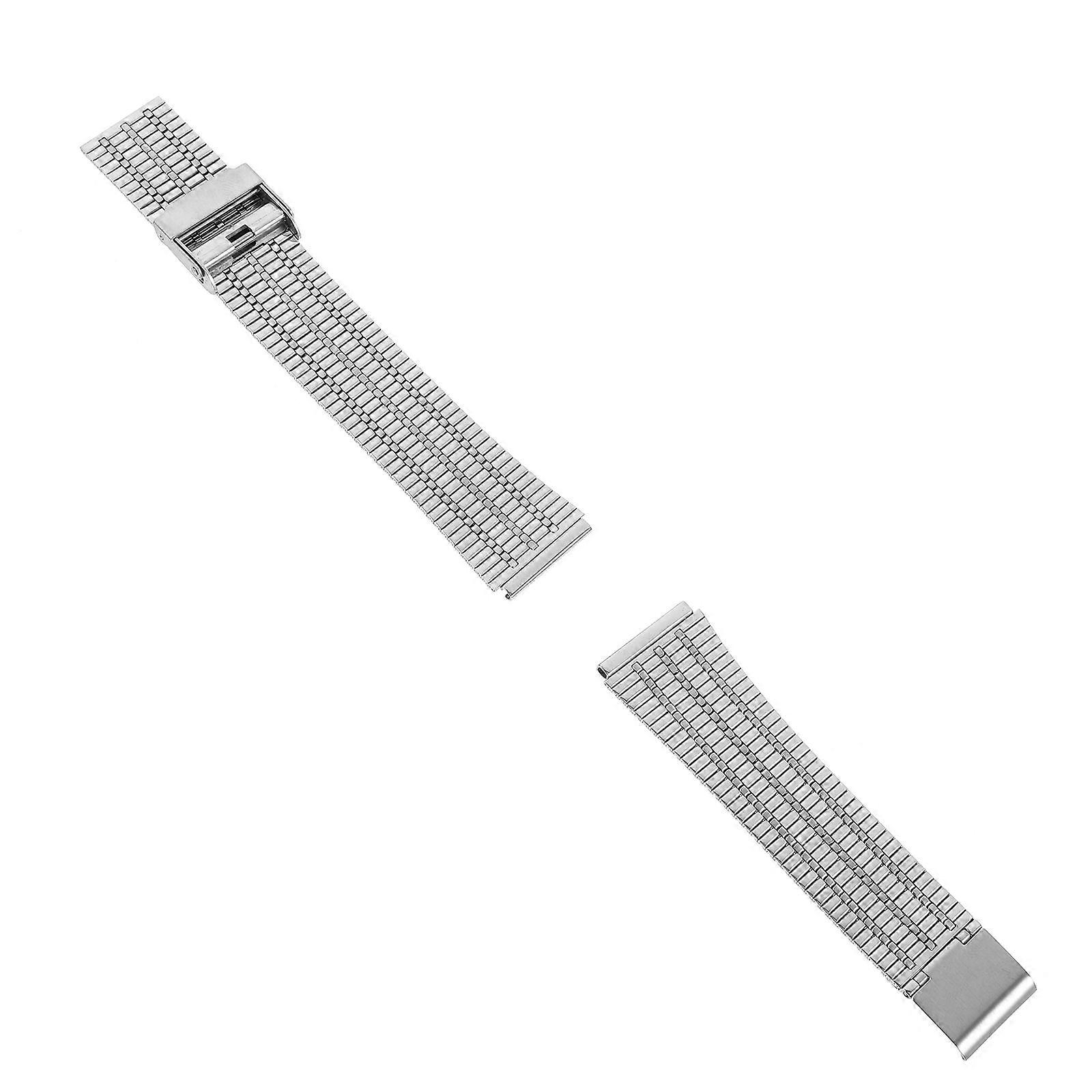 Watchband Replacement Fashionable Silver Curved To Fit Wrist Easy Installation 19.5X2CM 1Pc