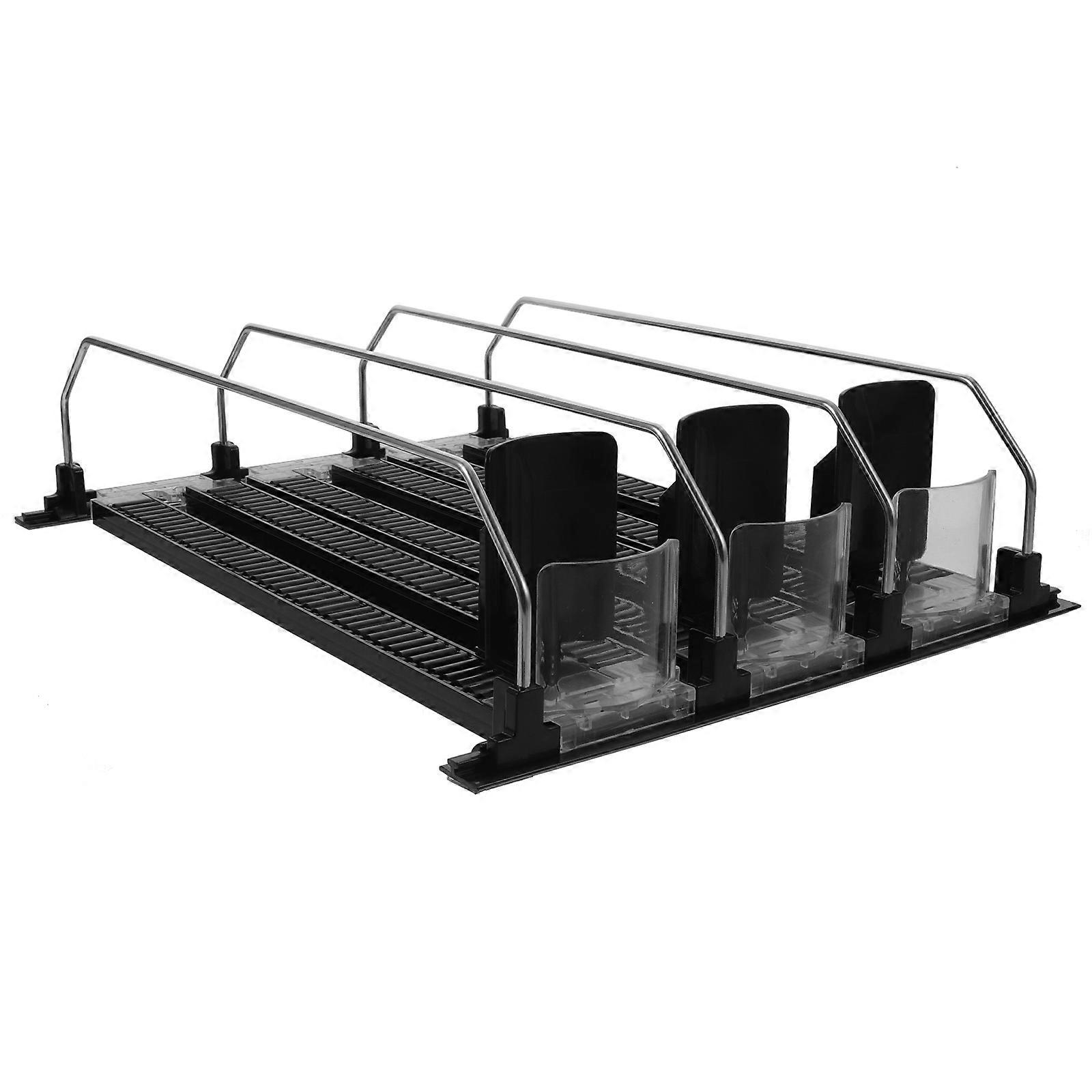 3pcs Drink Organizer Tray for Fridge Self Pushing Beverage Dispenser, Easy Install, Smooth Soda Holder for Efficient Refrigerator Storage